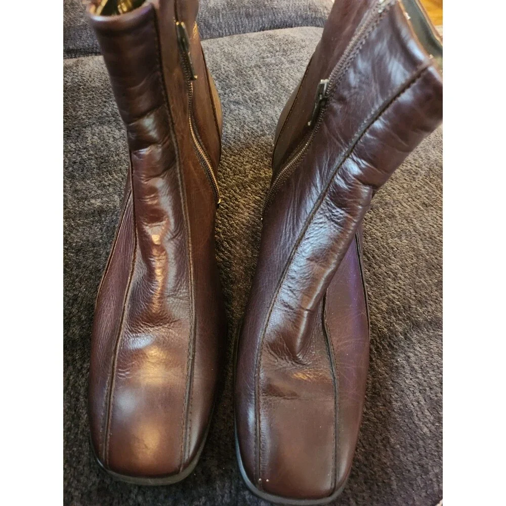 Sioux Ladies German Brown Soft Leather Ankle Boots  Sz 10 US / UK 7.5